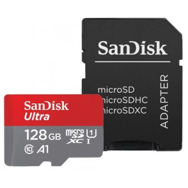 بطاقة مايكرو SDXC مع محول 128 جيجابايت