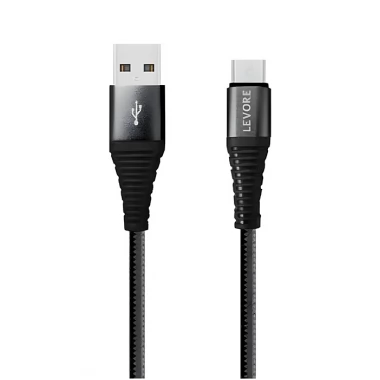 سلك شاحن ليفوري مايكرو USB - 1.80 متر - اسود