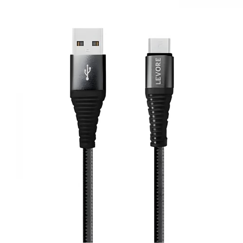 سلك شاحن ليفوري مايكرو USB - 1.80 متر - اسود