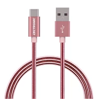 كيبل شحن مايكرو معدني، نوع A إلى مايكرو USB، وردي كيبل شحن مايكرو معدني، نوع A إلى مايكرو USB، وردي